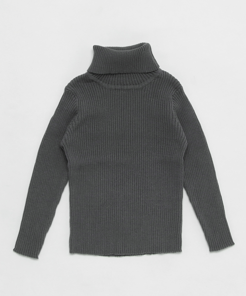 KOBE LETTUCE（コウベレタス）の「★キッズ★着回し力◎使えすぎる定番アイテム！コットン100%★タートルネック★シンプルリブニットトップス/セーター[X1951]神戸レタス（ニット/セーター・キッズ・ブラック/ピンク/グレー/アイボリー・110/100/120/90）」の7枚目の写真