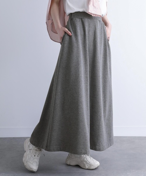 n'OrLABEL（ノアールレーベル）の「『ラフロングスカート』（スカート・レディース・ブラック/ネイビー/杢グレー/スモークピンク/カーキ・FREE）」の3枚目の写真