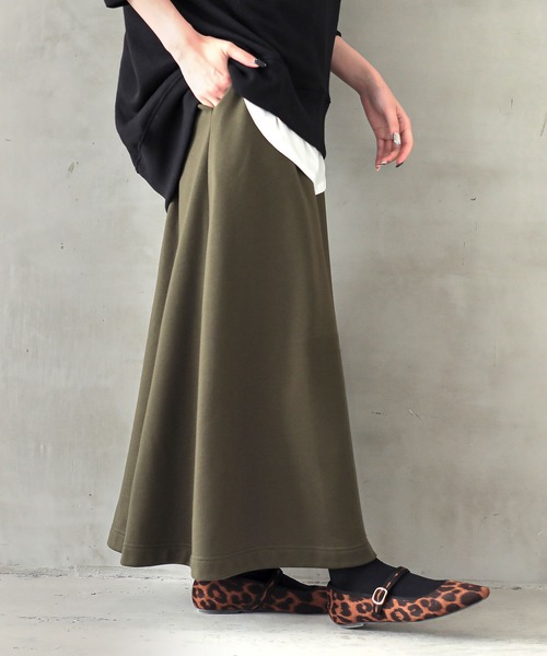 n'OrLABEL（ノアールレーベル）の「『ラフロングスカート』（スカート・レディース・ブラック/ネイビー/杢グレー/スモークピンク/カーキ・FREE）」の21枚目の写真