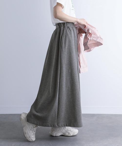 n'OrLABEL（ノアールレーベル）の「『ラフロングスカート』（スカート・レディース・ブラック/ネイビー/杢グレー/スモークピンク/カーキ・FREE）」の12枚目の写真
