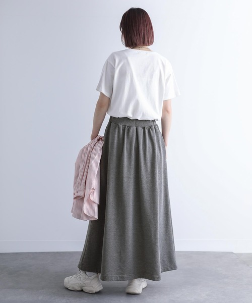 n'OrLABEL（ノアールレーベル）の「『ラフロングスカート』（スカート・レディース・ブラック/ネイビー/杢グレー/スモークピンク/カーキ・FREE）」の14枚目の写真