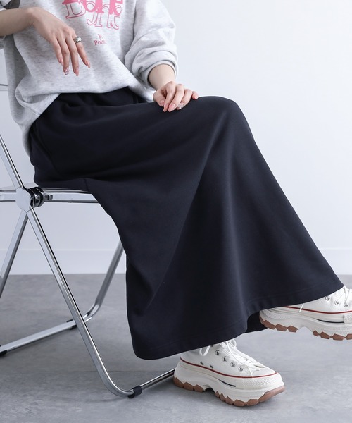 n'OrLABEL（ノアールレーベル）の「『ラフロングスカート』（スカート・レディース・ブラック/ネイビー/杢グレー/スモークピンク/カーキ・FREE）」の16枚目の写真