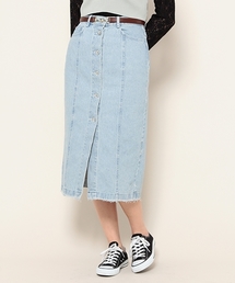 PAGEBOY | デニム前ボタンタイトスカート(デニムスカート)