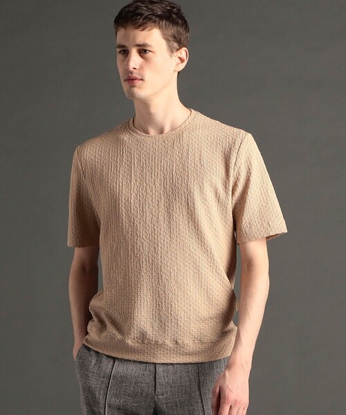 MONSIEUR NICOLE（ムッシュニコル）の「グラフィックジャカード クルーネックニット（ニット/セーター・メンズ・インディゴブルー/ブラック/グレー/ベージュ/ブルー/ピンク/ホワイト・LARGE/MEDIUM/M/L/XL）」の7枚目の写真