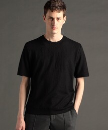 グラフィックジャカード クルーネックニット