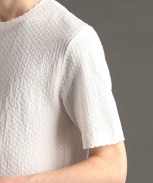 MONSIEUR NICOLE（ムッシュニコル）の「グラフィックジャカード クルーネックニット（ニット/セーター・メンズ・インディゴブルー/ブラック/グレー/ベージュ/ブルー/ピンク/ホワイト・LARGE/MEDIUM/M/L/XL）」の13枚目の写真