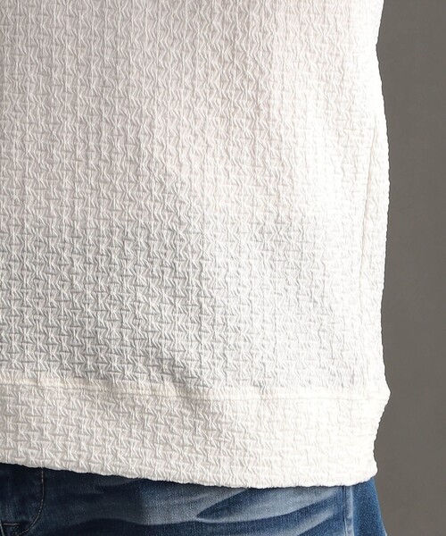 MONSIEUR NICOLE（ムッシュニコル）の「グラフィックジャカード クルーネックニット（ニット/セーター・メンズ・インディゴブルー/ブラック/グレー/ベージュ/ブルー/ピンク/ホワイト・LARGE/MEDIUM/M/L/XL）」の12枚目の写真