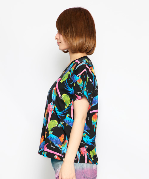 X-girl（エックスガール）の「ISLAND S/S BIG TEE（Tシャツ/カットソー・レディース・ブラック・ONE SIZE）」の2枚目の写真