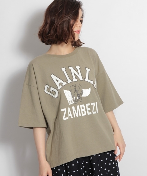 niko and...（ニコアンド）の「コットンフラッグアニマルカーブTシャツ（Tシャツ/カットソー・レディース・ホワイト/カーキ/ネイビー・FREE）」の18枚目の写真