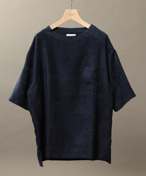 BEAUTY&YOUTH UNITED ARROWS(ビューティーアンドユースユナイテッドアローズ)の「BY スエードタッチ ワイドフォルム ハーフスリーブ カットソー ◆(Tシャツ/カットソー・メンズ・ライトグレー/ダークグリーン/ネイビー・SMALL/MEDIUM/LARGE/X-LARGE)」の3枚目の写真