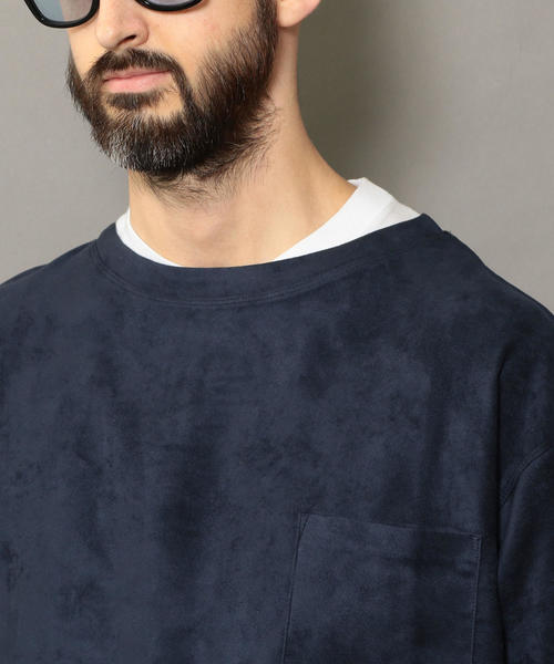 BEAUTY&YOUTH UNITED ARROWS(ビューティーアンドユースユナイテッドアローズ)の「BY スエードタッチ ワイドフォルム ハーフスリーブ カットソー ◆(Tシャツ/カットソー・メンズ・ライトグレー/ダークグリーン/ネイビー・SMALL/MEDIUM/LARGE/X-LARGE)」の9枚目の写真