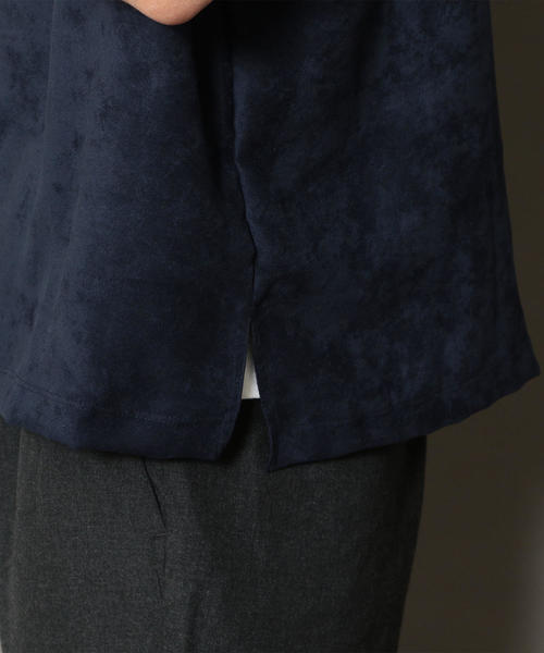 BEAUTY&YOUTH UNITED ARROWS(ビューティーアンドユースユナイテッドアローズ)の「BY スエードタッチ ワイドフォルム ハーフスリーブ カットソー ◆(Tシャツ/カットソー・メンズ・ライトグレー/ダークグリーン/ネイビー・SMALL/MEDIUM/LARGE/X-LARGE)」の13枚目の写真