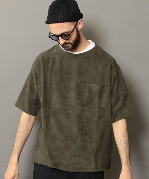 BEAUTY&YOUTH UNITED ARROWS(ビューティーアンドユースユナイテッドアローズ)の「BY スエードタッチ ワイドフォルム ハーフスリーブ カットソー ◆(Tシャツ/カットソー・メンズ・ライトグレー/ダークグリーン/ネイビー・SMALL/MEDIUM/LARGE/X-LARGE)」の16枚目の写真