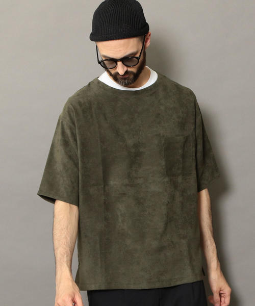 BEAUTY&YOUTH UNITED ARROWS(ビューティーアンドユースユナイテッドアローズ)の「BY スエードタッチ ワイドフォルム ハーフスリーブ カットソー ◆(Tシャツ/カットソー・メンズ・ライトグレー/ダークグリーン/ネイビー・SMALL/MEDIUM/LARGE/X-LARGE)」の17枚目の写真