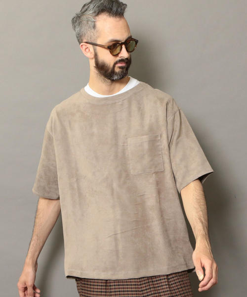 BEAUTY&YOUTH UNITED ARROWS(ビューティーアンドユースユナイテッドアローズ)の「BY スエードタッチ ワイドフォルム ハーフスリーブ カットソー ◆(Tシャツ/カットソー・メンズ・ライトグレー/ダークグリーン/ネイビー・SMALL/MEDIUM/LARGE/X-LARGE)」の20枚目の写真