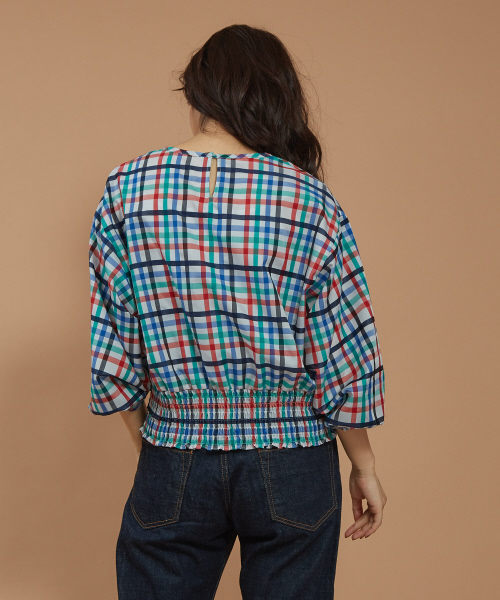 Abahouse Devinette(ドゥヴィネット)の「ウエストシャーリングプルオーバー(シャツ/ブラウス・レディース・ネイビー/レッド・フリー)」の3枚目の写真