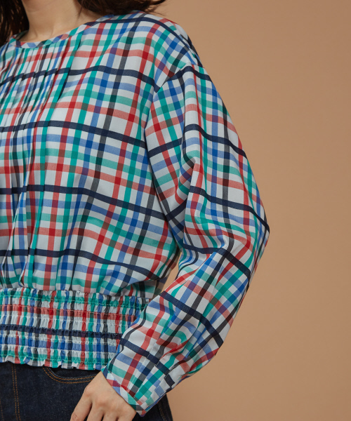 Abahouse Devinette(ドゥヴィネット)の「ウエストシャーリングプルオーバー(シャツ/ブラウス・レディース・ネイビー/レッド・フリー)」の6枚目の写真