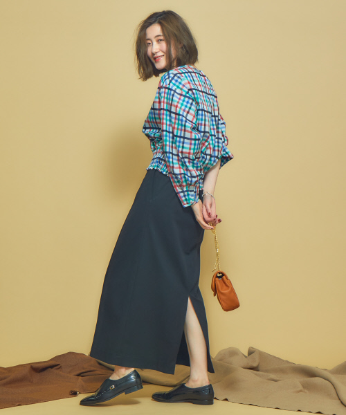 Abahouse Devinette(ドゥヴィネット)の「ウエストシャーリングプルオーバー(シャツ/ブラウス・レディース・ネイビー/レッド・フリー)」の12枚目の写真