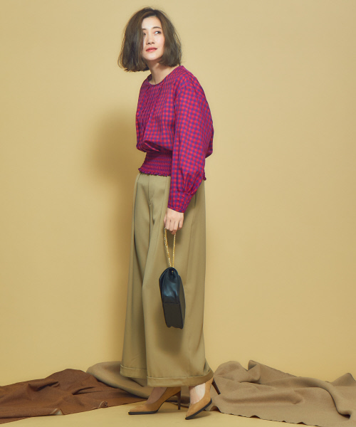 Abahouse Devinette(ドゥヴィネット)の「ウエストシャーリングプルオーバー(シャツ/ブラウス・レディース・ネイビー/レッド・フリー)」の17枚目の写真