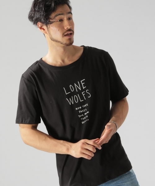 BAYFLOW(ベイフロー)の「【LONE WOLFS(ローンウルフズ)】ロゴ TEE(Tシャツ/カットソー・メンズ・ホワイト/ブラック・MEDIUM/LARGE)」の2枚目の写真