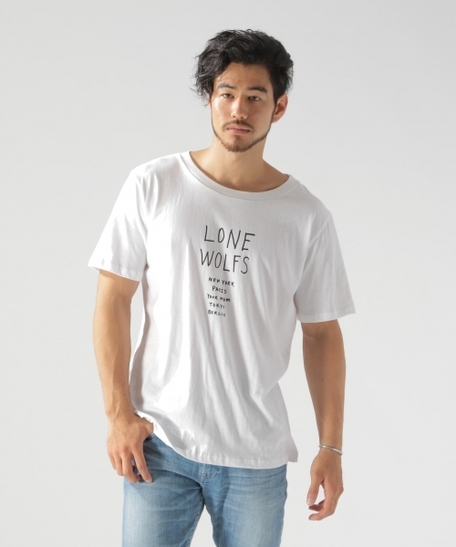 BAYFLOW(ベイフロー)の「【LONE WOLFS(ローンウルフズ)】ロゴ TEE(Tシャツ/カットソー・メンズ・ホワイト/ブラック・MEDIUM/LARGE)」の6枚目の写真