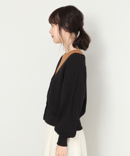 LOWRYS FARM（ローリーズファーム）の「ワッフルカーデ　806115（カーディガン/ボレロ・レディース・オフホワイト/ブラック/ベージュ/レッド・FREE）」の6枚目の写真