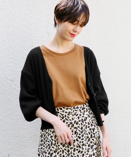 LOWRYS FARM（ローリーズファーム）の「ワッフルカーデ　806115（カーディガン/ボレロ・レディース・オフホワイト/ブラック/ベージュ/レッド・FREE）」の16枚目の写真