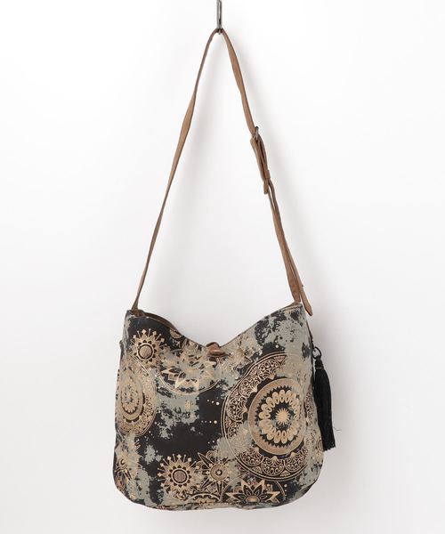 チャイハネ（チャイハネ）の「【チャイハネ】曼荼羅コスモショルダーバッグ（ショルダーバッグ・レディース・ブラック/パープル/ブルー・FREE）」の4枚目の写真