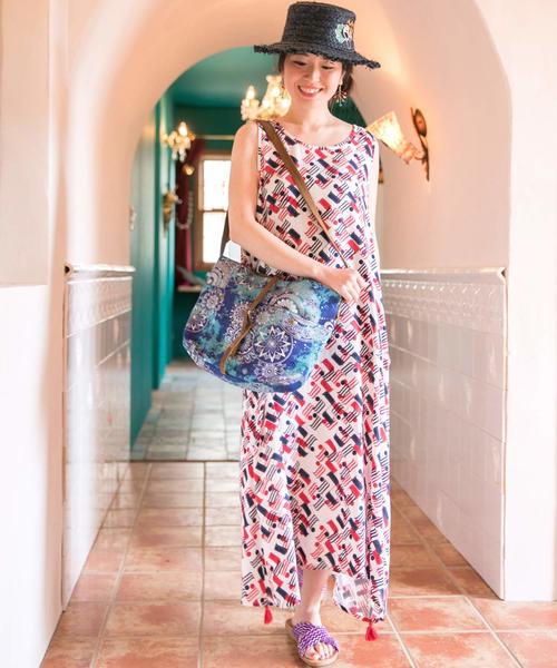 チャイハネ（チャイハネ）の「【チャイハネ】曼荼羅コスモショルダーバッグ（ショルダーバッグ・レディース・ブラック/パープル/ブルー・FREE）」の12枚目の写真