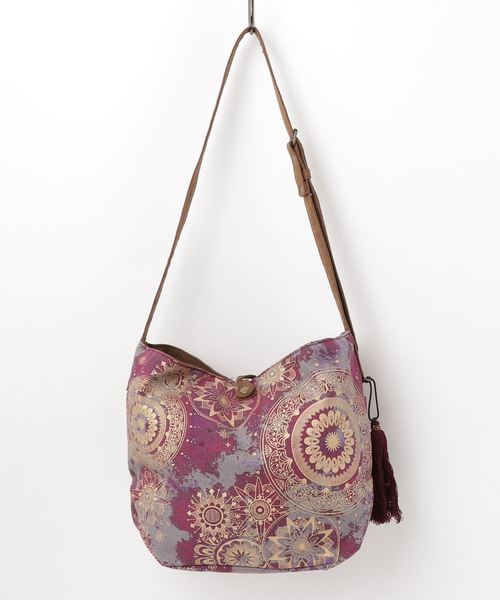 チャイハネ（チャイハネ）の「【チャイハネ】曼荼羅コスモショルダーバッグ（ショルダーバッグ・レディース・ブラック/パープル/ブルー・FREE）」の3枚目の写真