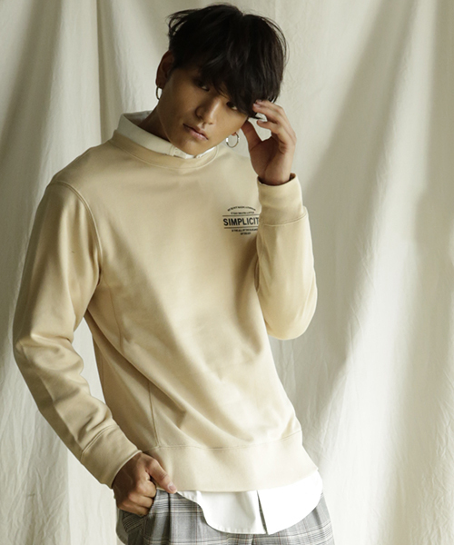 VENCEEXCHANGE（ヴァンスエクスチェンジ）の「両面ロゴ裏毛スウェットプルオーバー（スウェット・メンズ・ブラック/ベージュ/グレー・M/L）」の3枚目の写真