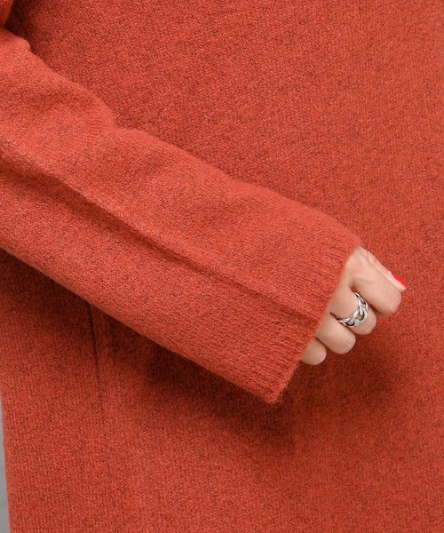 DouDou（ドゥドゥ）の「ストレッチニットワンピース（ワンピース・レディース・ベージュ/ネイビー/レッド/モカ・FREE）」の22枚目の写真