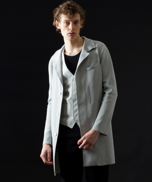5351 POUR LES HOMMES(ゴーサンゴーイチプールオム)の「ミラノリブチェスターコート(チェスターコート・メンズ・ブラック/グレー・44/46/48)」の9枚目の写真
