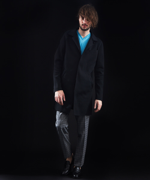 5351 POUR LES HOMMES(ゴーサンゴーイチプールオム)の「ミラノリブチェスターコート(チェスターコート・メンズ・ブラック/グレー・44/46/48)」の7枚目の写真