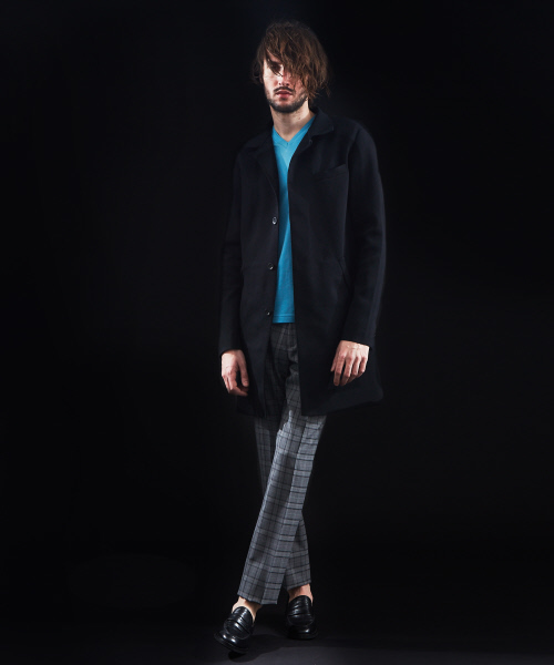 5351 POUR LES HOMMES(ゴーサンゴーイチプールオム)の「ミラノリブチェスターコート(チェスターコート・メンズ・ブラック/グレー・44/46/48)」の6枚目の写真
