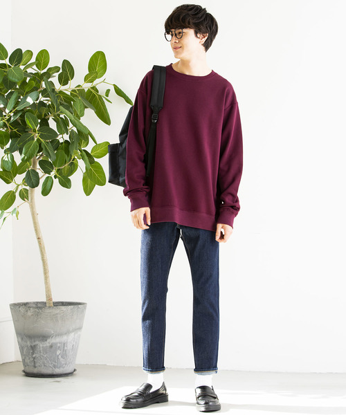 WEGO（ウィゴー）の「WEGO/カラー起毛プルオーバー（スウェット・メンズ・ホワイト/ブラック/ベージュ/杢グレー/ワイン・SMALL/MEDIUM/LARGE）」の22枚目の写真