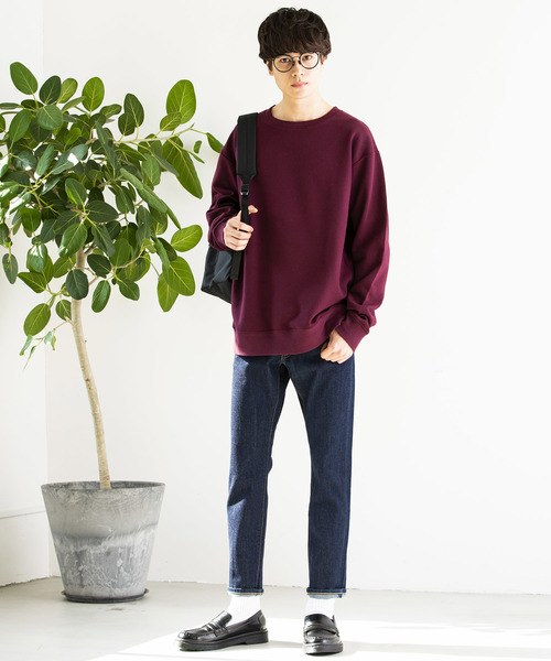 WEGO（ウィゴー）の「WEGO/カラー起毛プルオーバー（スウェット・メンズ・ホワイト/ブラック/ベージュ/杢グレー/ワイン・SMALL/MEDIUM/LARGE）」の19枚目の写真