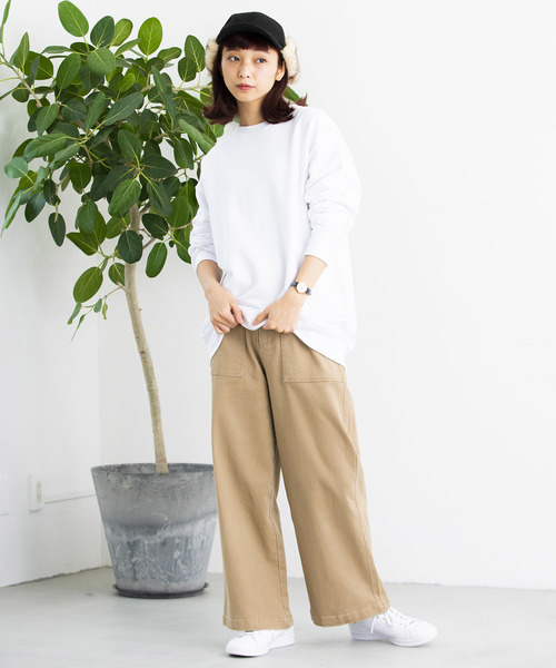 WEGO（ウィゴー）の「WEGO/カラー起毛プルオーバー（スウェット・メンズ・ホワイト/ブラック/ベージュ/杢グレー/ワイン・SMALL/MEDIUM/LARGE）」の17枚目の写真