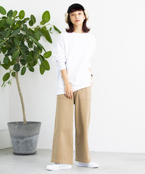 WEGO（ウィゴー）の「WEGO/カラー起毛プルオーバー（スウェット・メンズ・ホワイト/ブラック/ベージュ/杢グレー/ワイン・SMALL/MEDIUM/LARGE）」の16枚目の写真