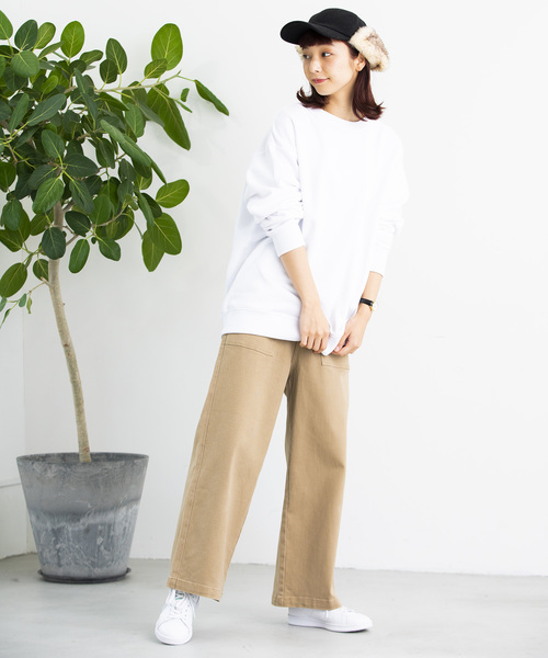 WEGO（ウィゴー）の「WEGO/カラー起毛プルオーバー（スウェット・メンズ・ホワイト/ブラック/ベージュ/杢グレー/ワイン・SMALL/MEDIUM/LARGE）」の15枚目の写真