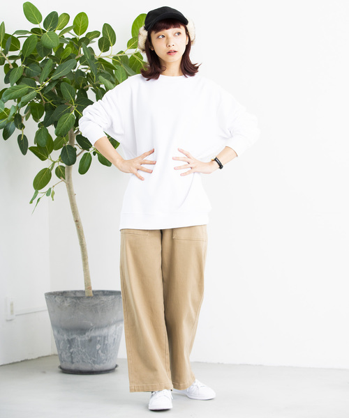 WEGO（ウィゴー）の「WEGO/カラー起毛プルオーバー（スウェット・メンズ・ホワイト/ブラック/ベージュ/杢グレー/ワイン・SMALL/MEDIUM/LARGE）」の14枚目の写真