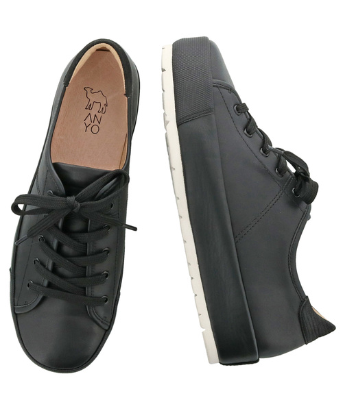 ANYO（エーエヌワイオー）の「〈ANYO (エーエヌワイオー)〉厚底ソフトレザースニーカー（スニーカー・レディース・オフホワイト/シルバー/ブラック・22.5cm/23.0cm/23.5cm/24.0cm/24.5cm）」の7枚目の写真