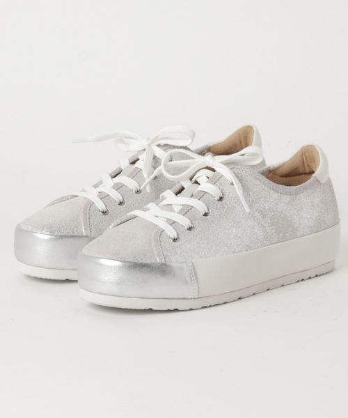 ANYO（エーエヌワイオー）の「〈ANYO (エーエヌワイオー)〉厚底ソフトレザースニーカー（スニーカー・レディース・オフホワイト/シルバー/ブラック・22.5cm/23.0cm/23.5cm/24.0cm/24.5cm）」の14枚目の写真