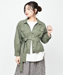 DISCOAT | 袖ボリュームミリタリージャケット(ミリタリージャケット)