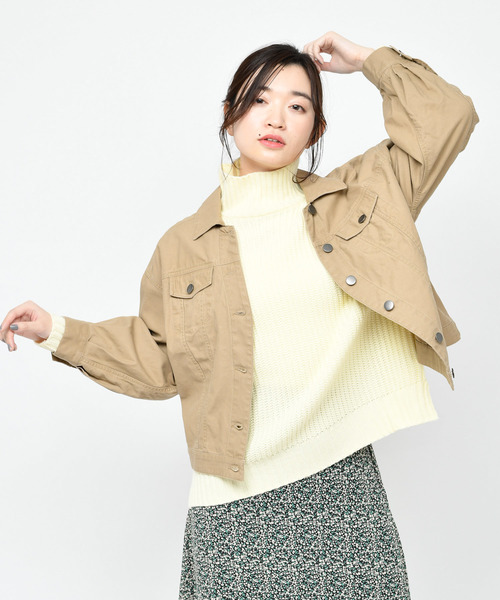 DISCOAT（ディスコート）の「袖ボリュームミリタリージャケット（ミリタリージャケット・レディース・カーキ/ベージュ・MEDIUM/LARGE）」の10枚目の写真