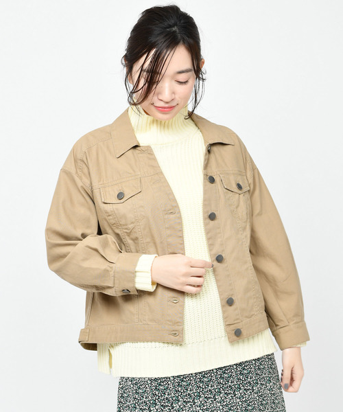 DISCOAT（ディスコート）の「袖ボリュームミリタリージャケット（ミリタリージャケット・レディース・カーキ/ベージュ・MEDIUM/LARGE）」の3枚目の写真