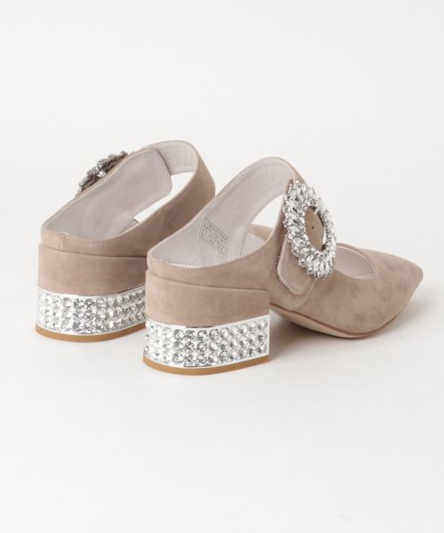 Jeffrey Campbell(ジェフリーキャンベル)の「ビジューバックル付きラインストーンヒールパンプス(パンプス・レディース・ブラック/ダークベージュ/ライトパープル・37/38/36/39/35)」の4枚目の写真