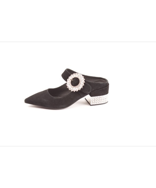 Jeffrey Campbell(ジェフリーキャンベル)の「ビジューバックル付きラインストーンヒールパンプス(パンプス・レディース・ブラック/ダークベージュ/ライトパープル・37/38/36/39/35)」の8枚目の写真