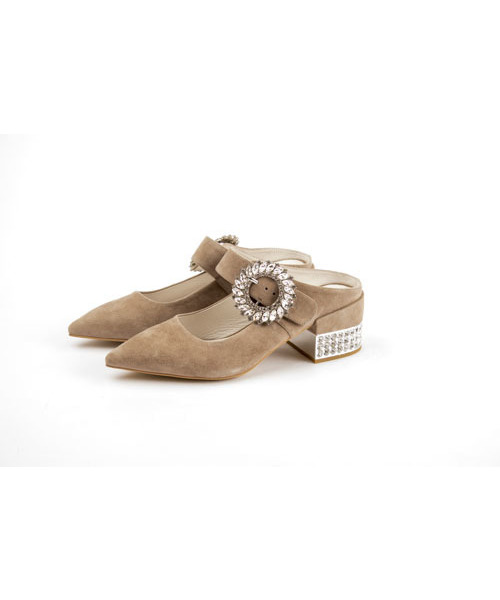 Jeffrey Campbell(ジェフリーキャンベル)の「ビジューバックル付きラインストーンヒールパンプス(パンプス・レディース・ブラック/ダークベージュ/ライトパープル・37/38/36/39/35)」の9枚目の写真