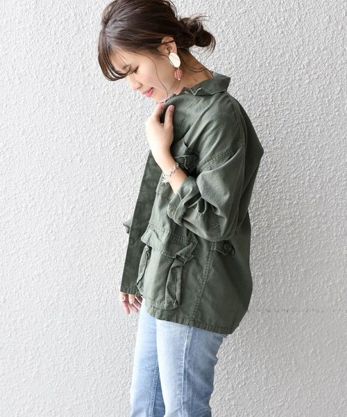 ROTHCO（ロスコ）の「ROTHCO:BDU ハードウォッシュミリタリージャケット◇◇（ミリタリージャケット・レディース・オリーブ/カモフラージュ/ベージュ・ONE SIZE）」の5枚目の写真